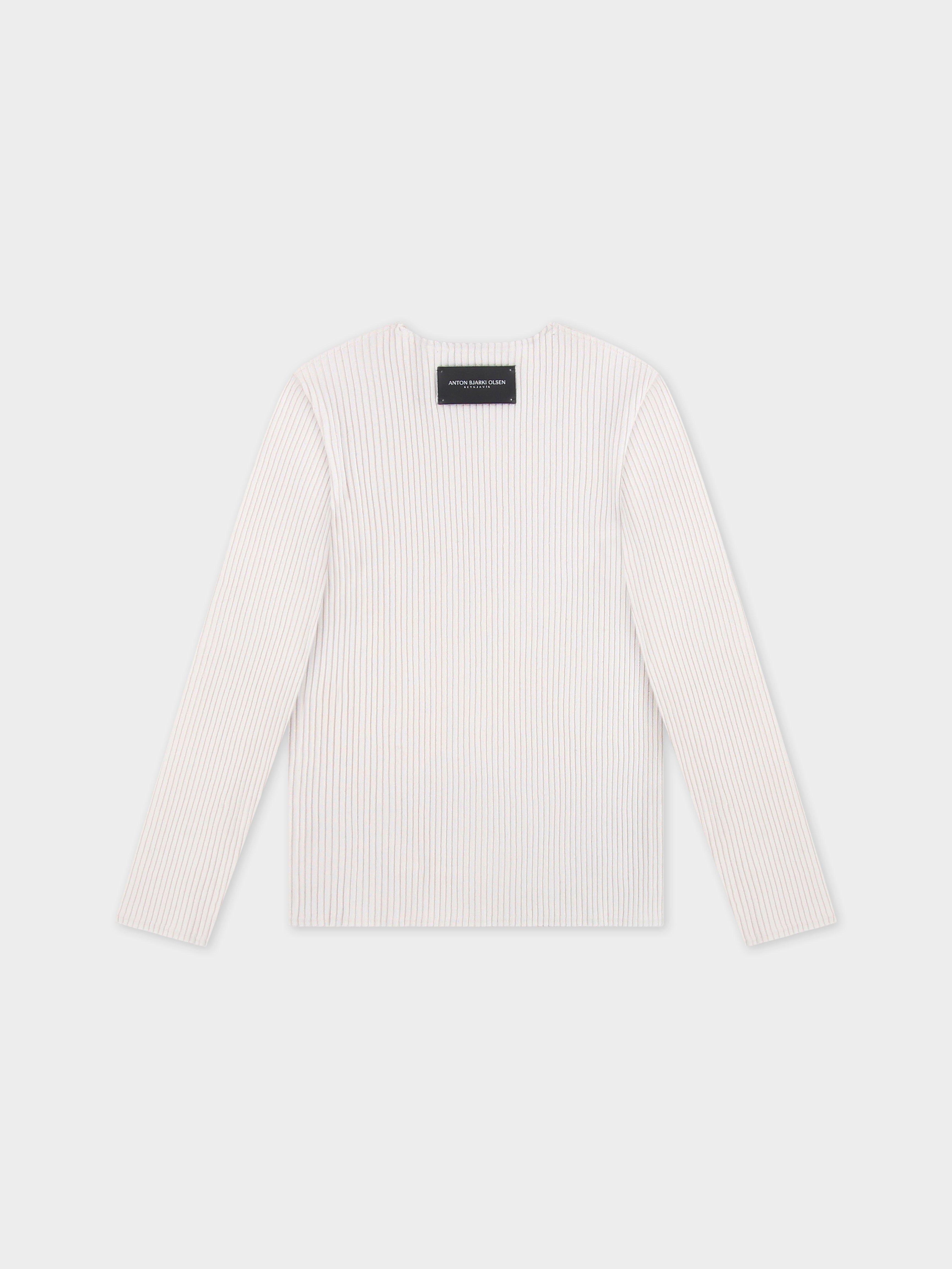 Rib Knit Long Sleeved T-Shirt