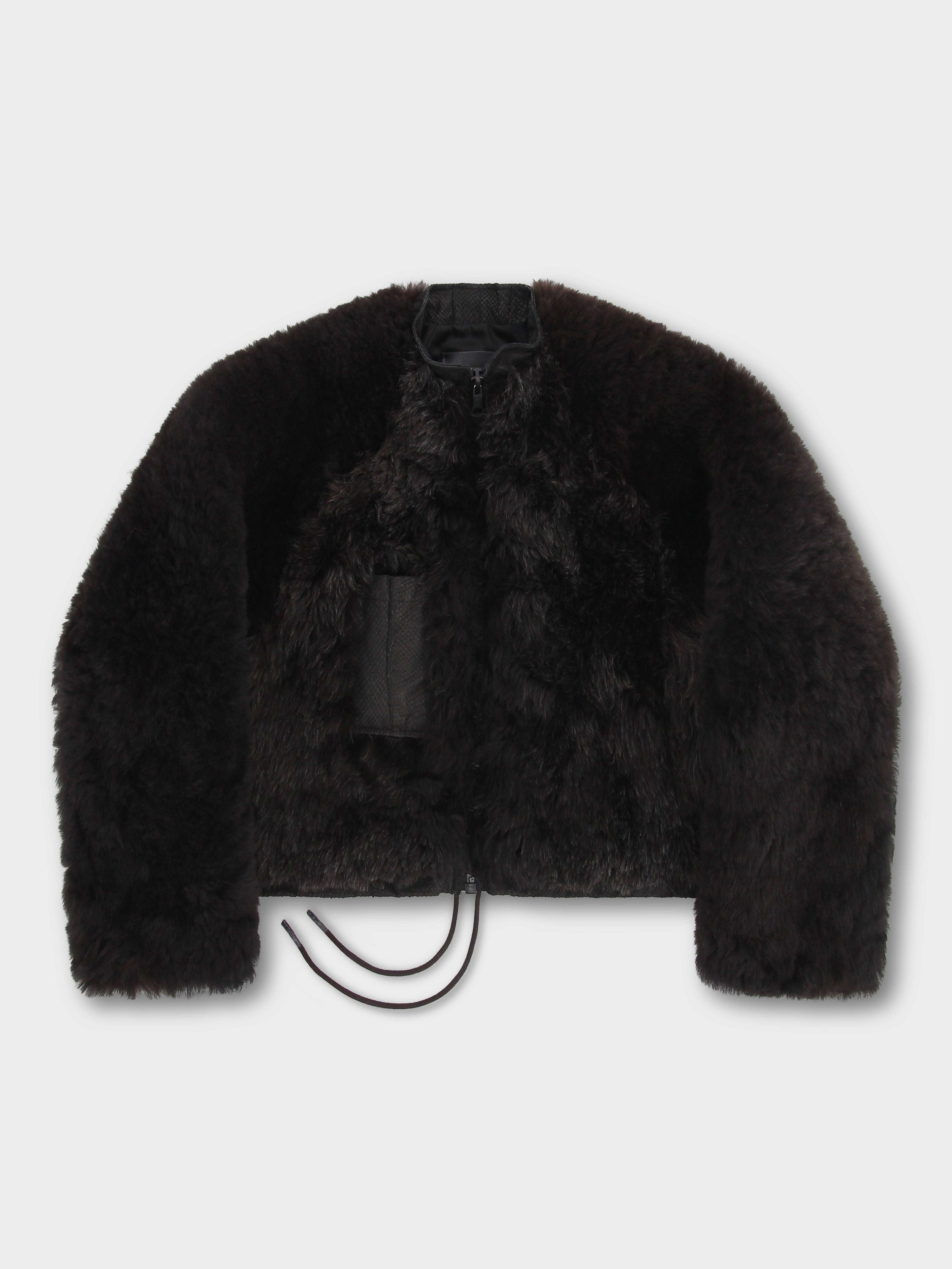 Lamb Shearling Zip Jacket