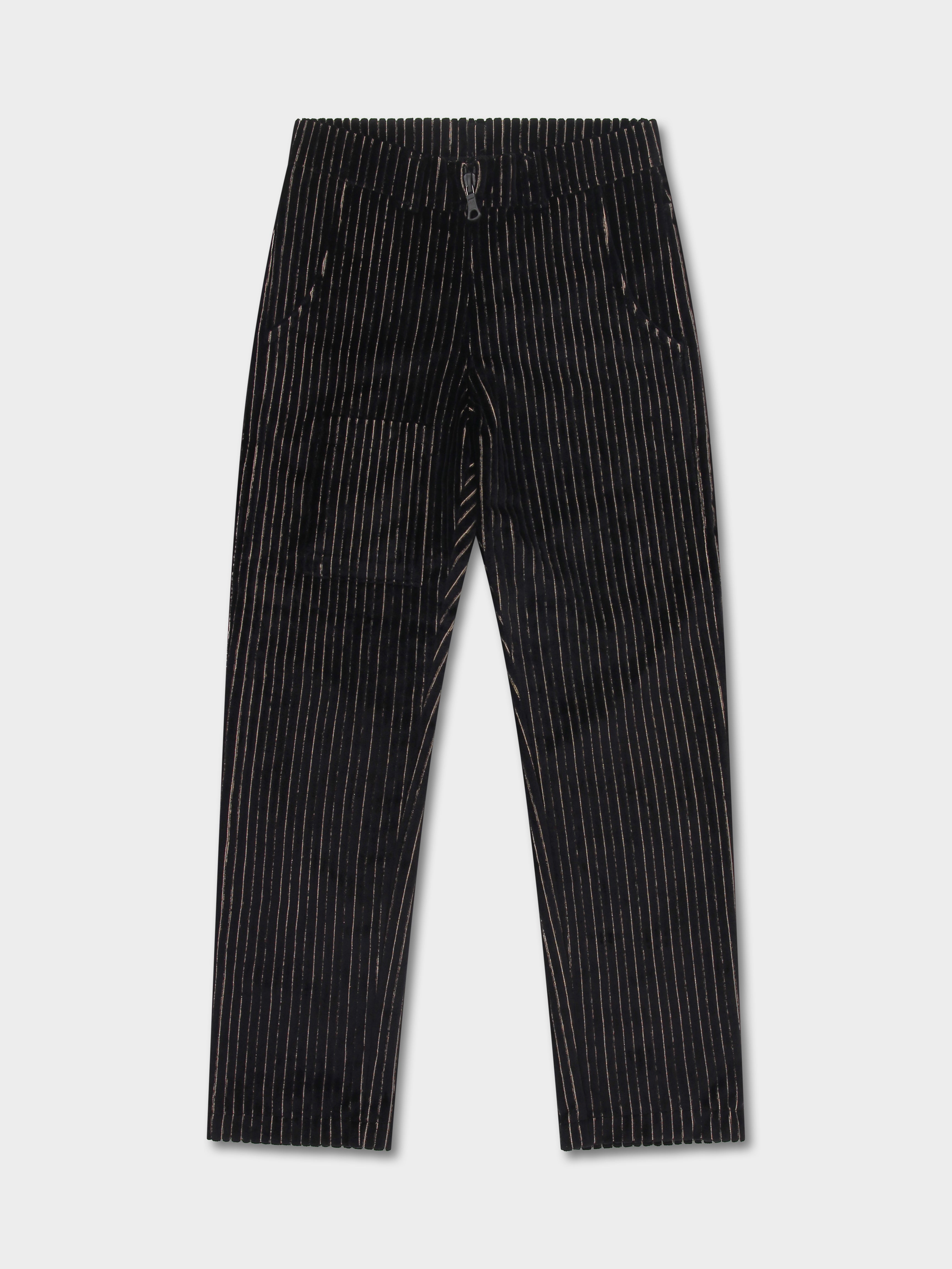 Stripe Jacquard Velvet Trousers