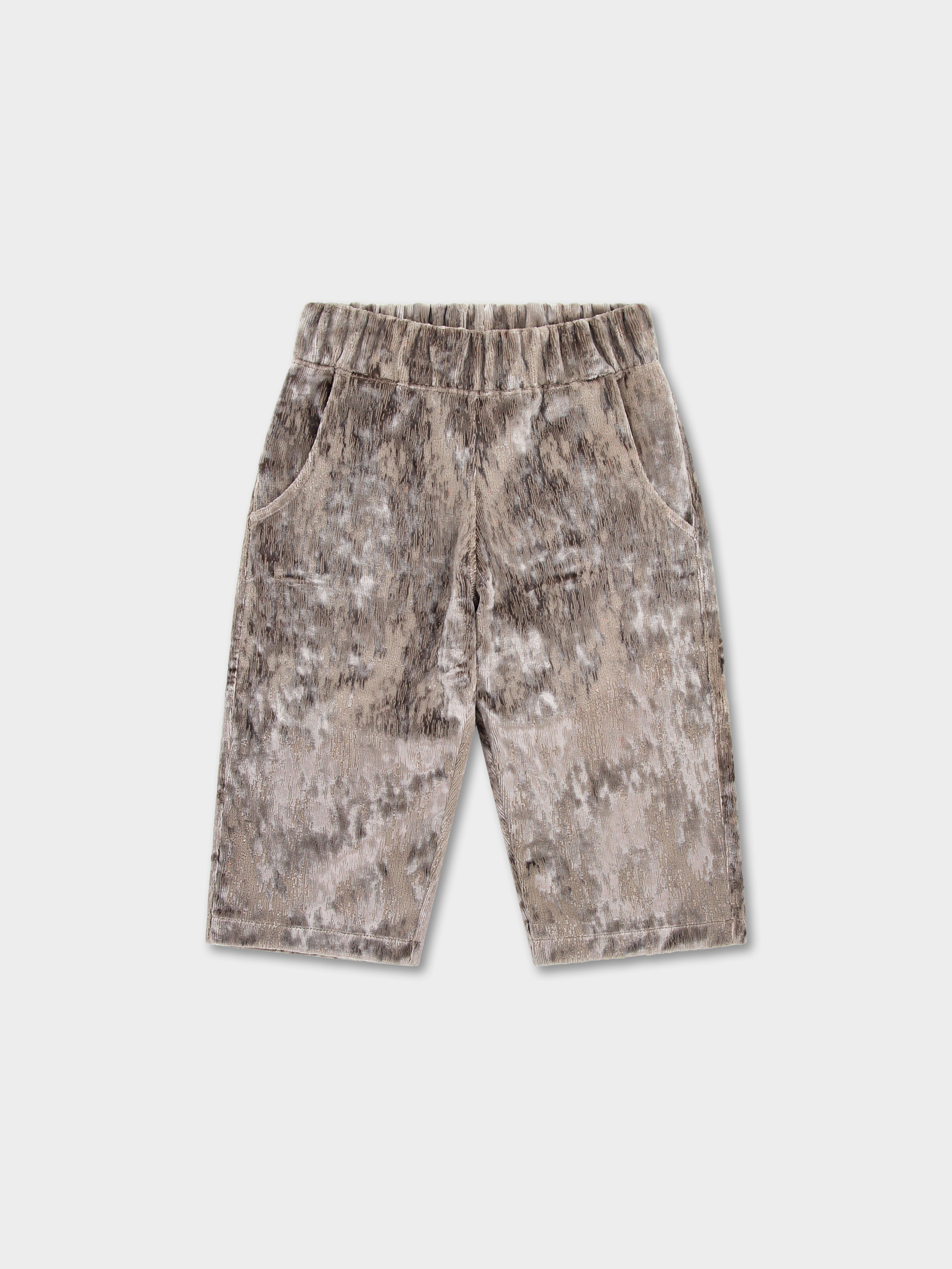 Jacquard Velvet Long Shorts
