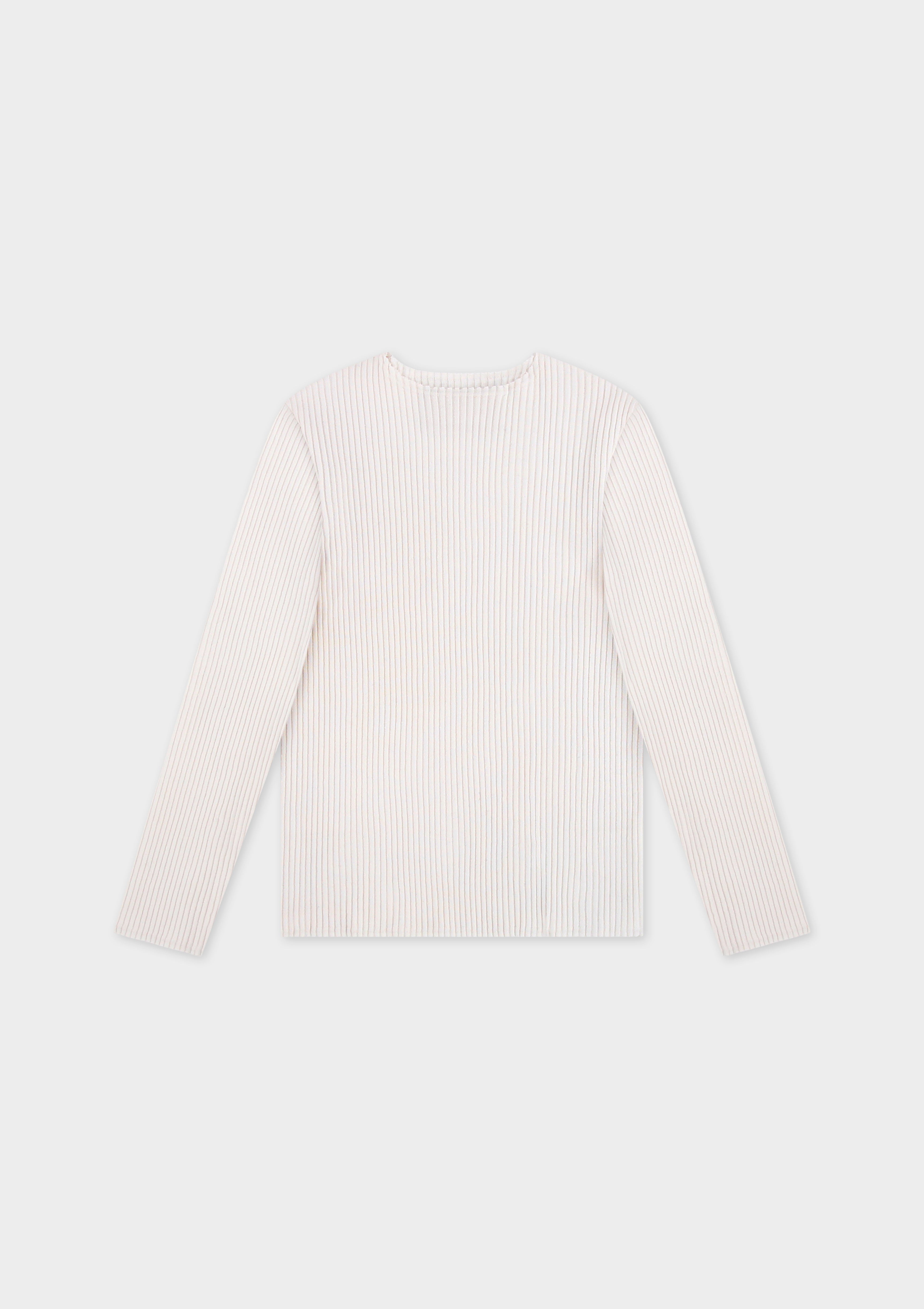 Rib Knit Long Sleeved T-Shirt