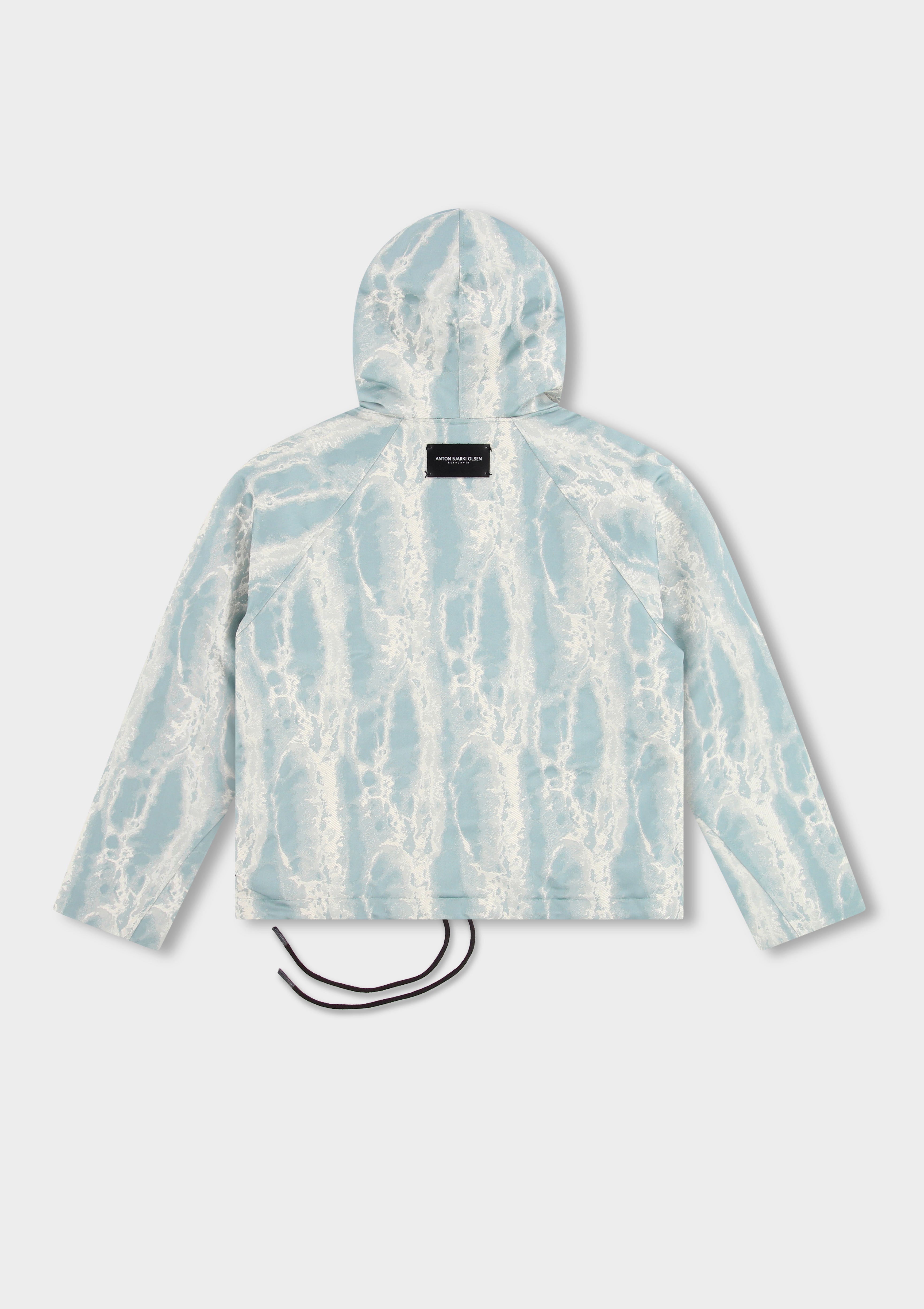 Hooded Damask Zip Jacket