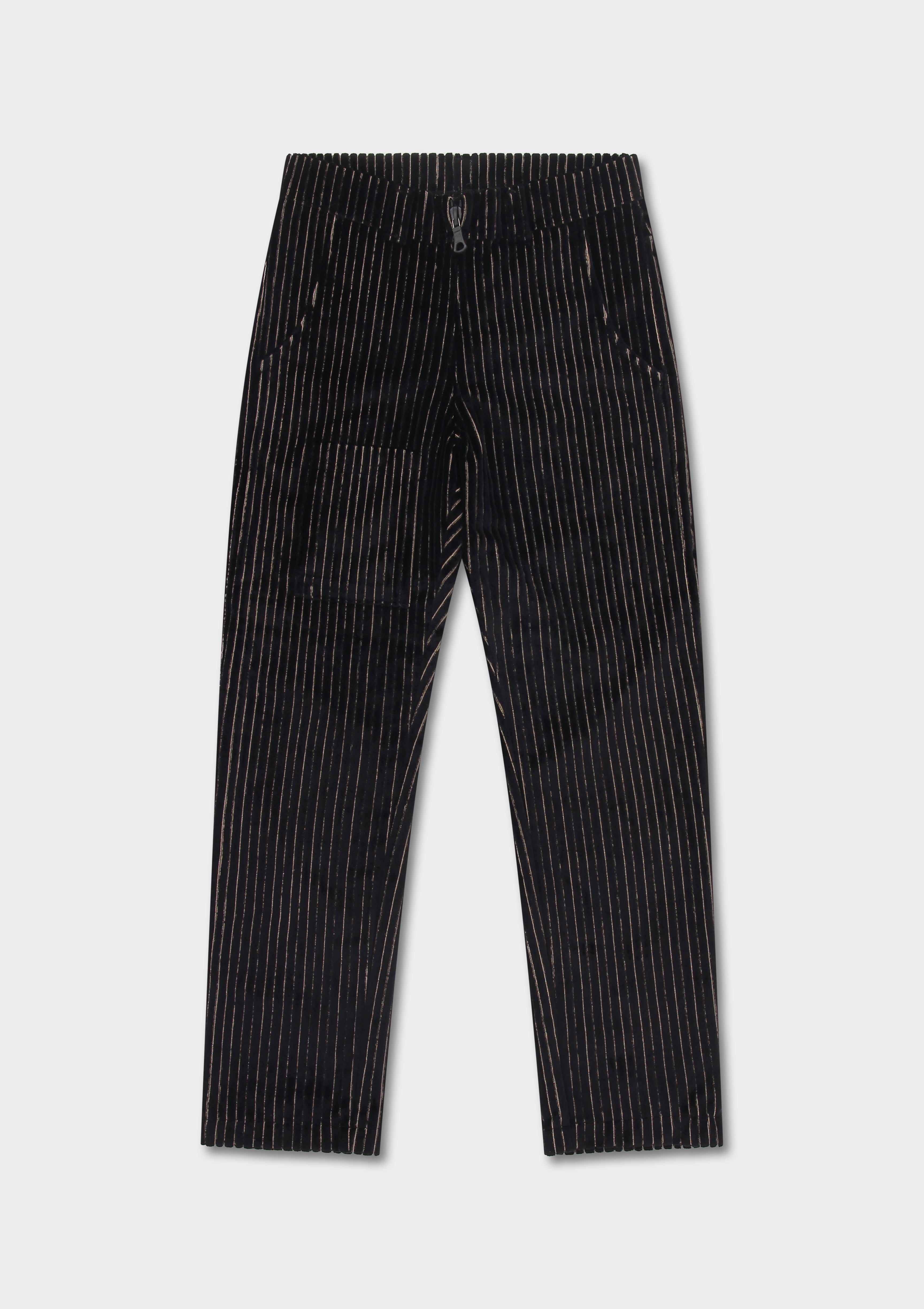 Stripe Jacquard Velvet Trousers