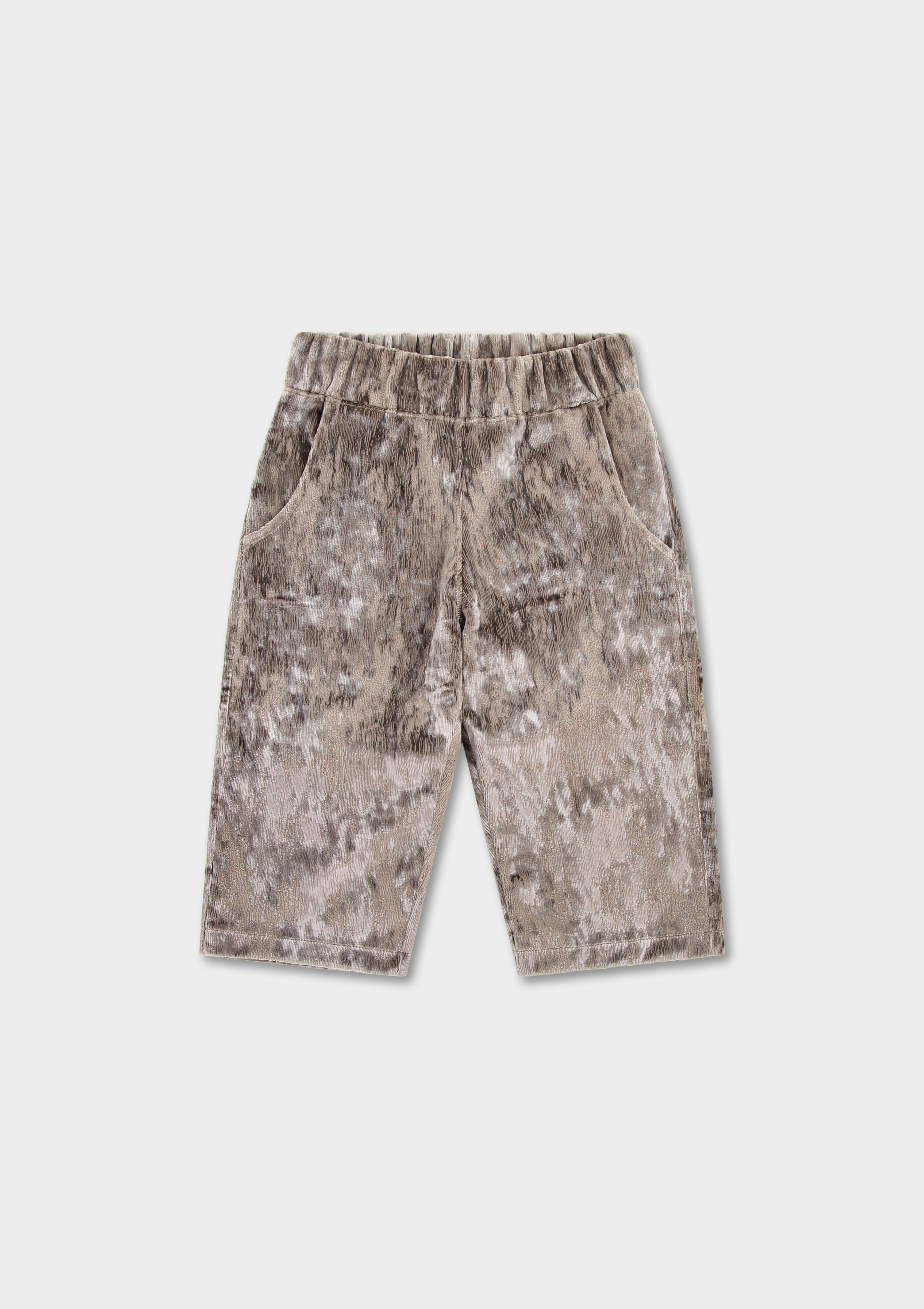 Jacquard Velvet Long Shorts